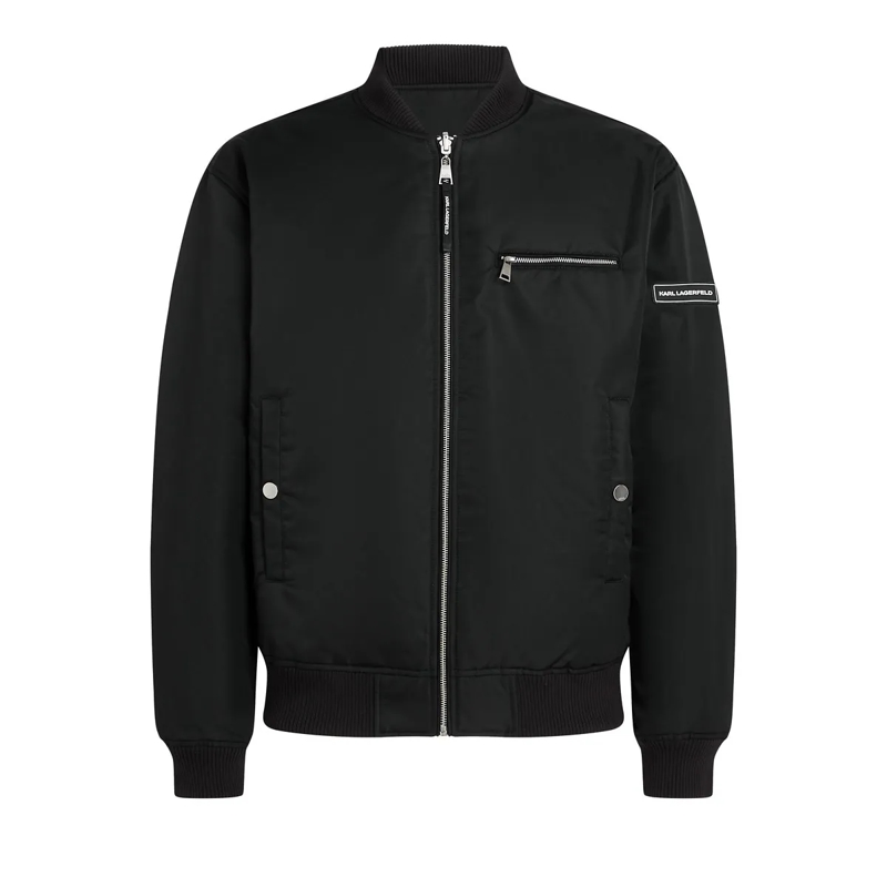 Karl Lagerfeld Daunenjacke WENDBARE BOMBERJACKE schwarz