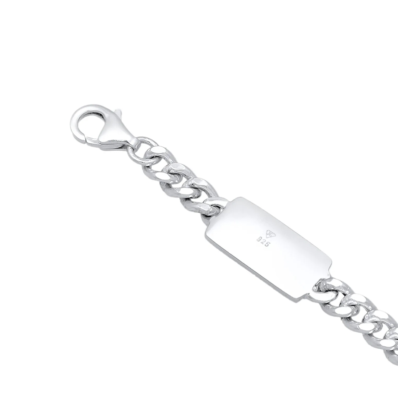 Kuzzoi Mittellange Halskette Halskette Panzerkette Anhänger Platte 925 Silber silber(Image 6)