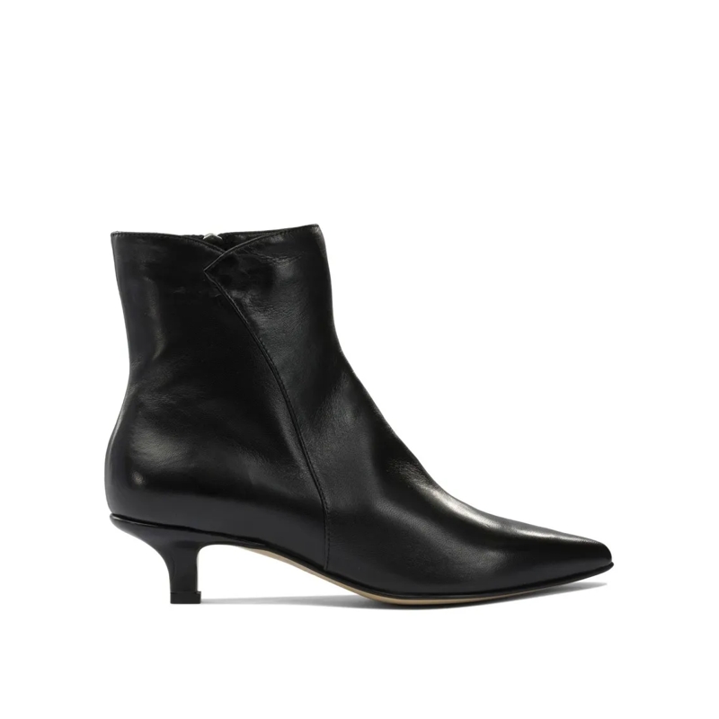 Pomme D'or Stiefel Elegant Pointed-Toe Ankle Boots With Silhouette Black