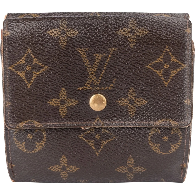 Louis Vuitton Porte-monnaie Louis Vuitton Canvas Monogram Elise Wallet braun