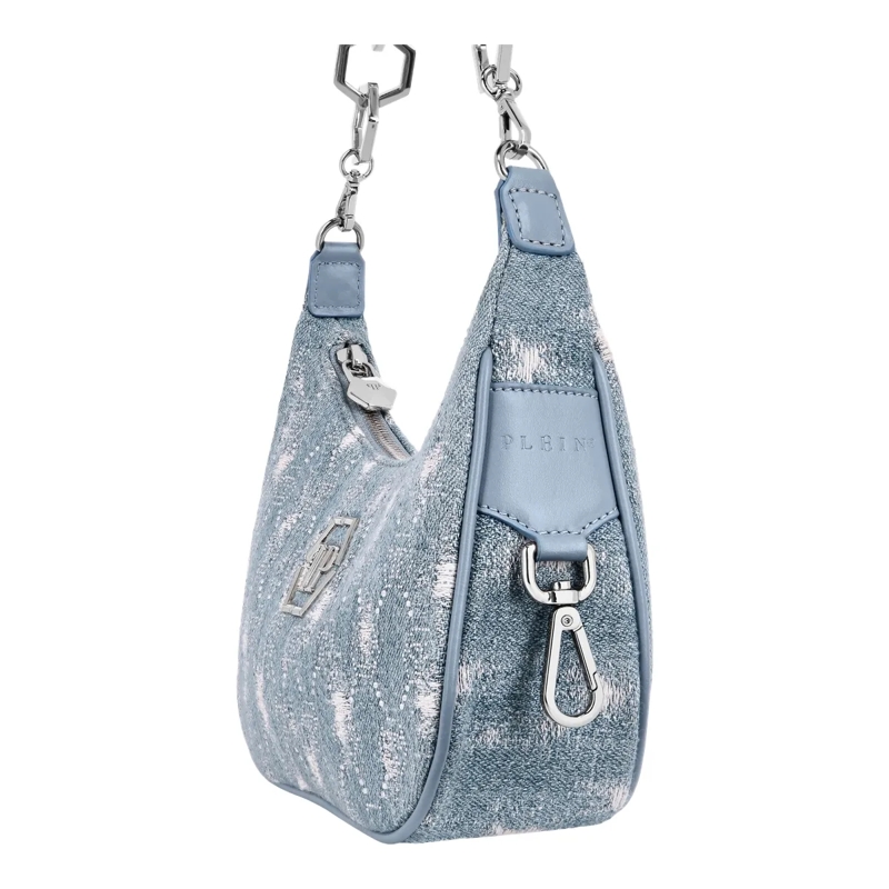 Philipp Plein Schultertasche Schultertasche Monogram Mit Schmucksteinen blau(Image 4)