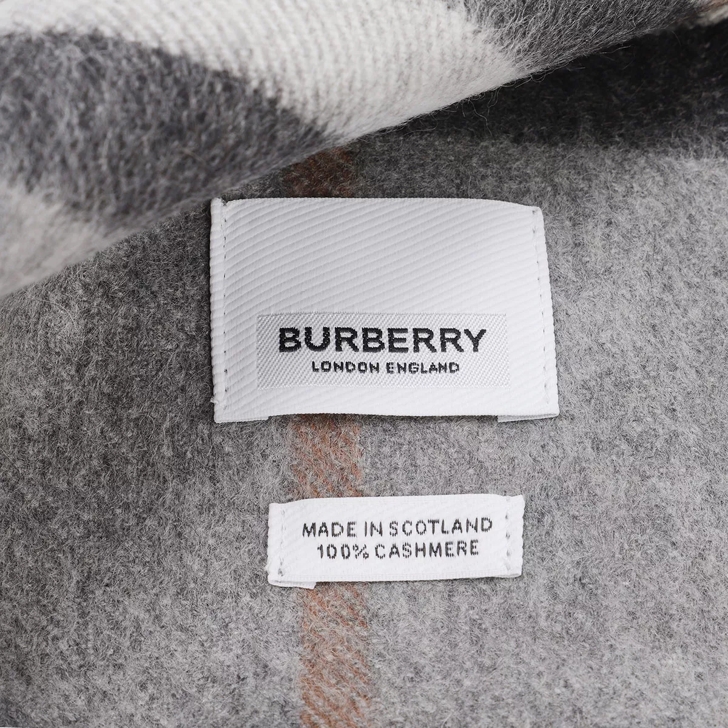 Burberry large classic store check cashmere scarf