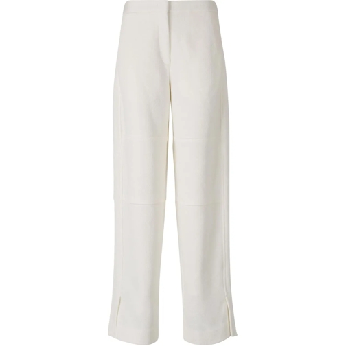 Jil Sander Hosen Wide Viscose Trousers weiß