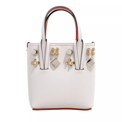 Christian Louboutin Mini Tote Bag White Multicolor Rymlig shoppingväska