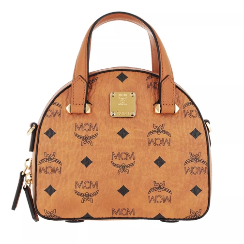 MCM Essential Visetos Tote Bag Mini Cognac Cross body-väskor
