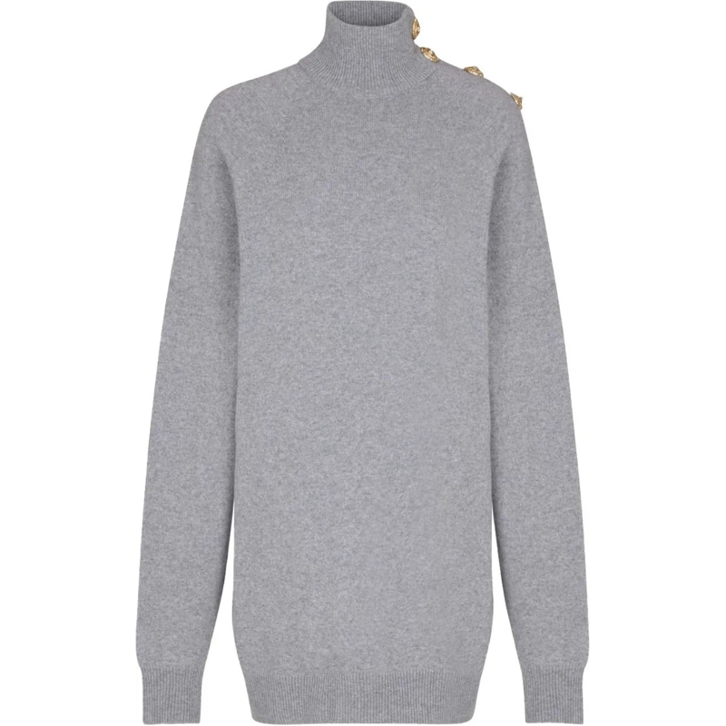 Balmain Midikleid Dresses Gris Chine grau