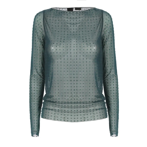 PINKO Trui Sweater With Strass Green