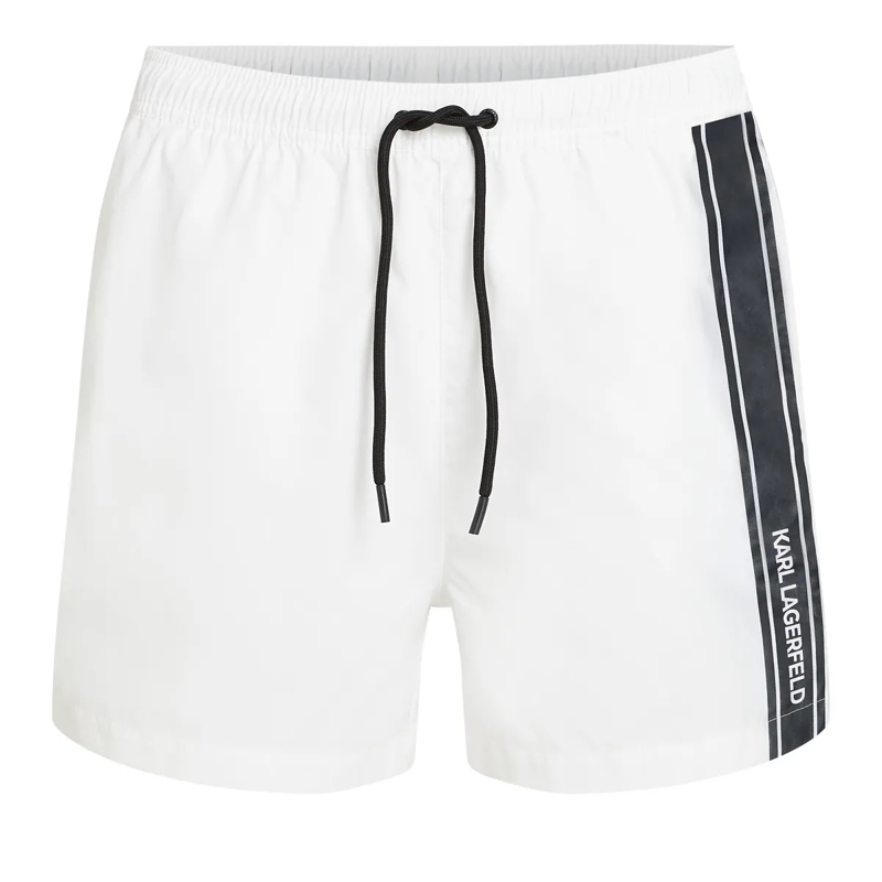 Karl Lagerfeld  BOARDSHORTS MIT LOGO weiss