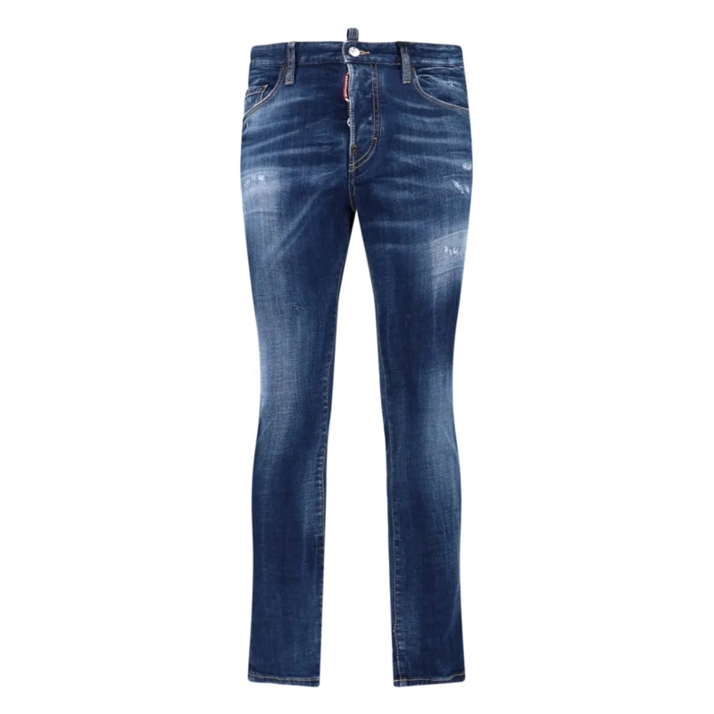 Dsquared2 Jeans Straight-Leg Jeans With Traditional Five-Pocket De Blue
