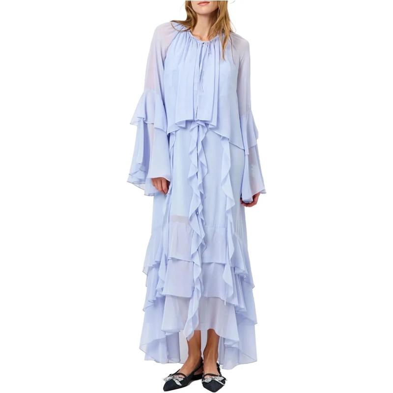 DANTE6 Bluse Dante 6 Baltimore Volant Romantic Blouse Blouses L blau(Image 3)