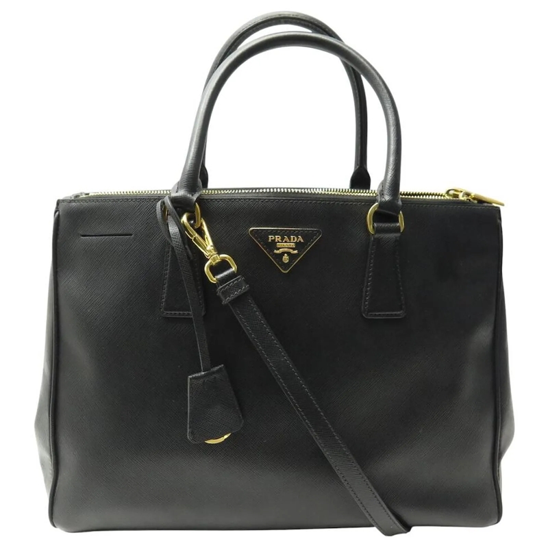 Prada Crossbodytas PRADA GALLERIA BN2274 HANDTASCHE AUS SCHWARZEM SAF schwarz