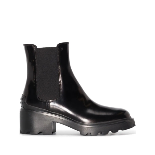 Tod's Black Leather Boots Black Stövlar