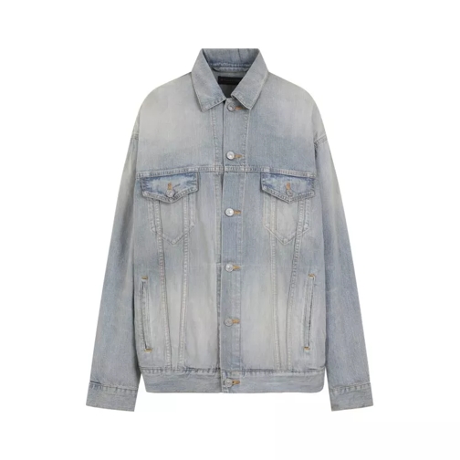 Balenciaga Light Blue Cotton Jacket Blue 