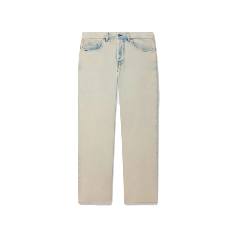 Golden Goose Jeans Skate Straight Leg Distressed Jeans Neutrals