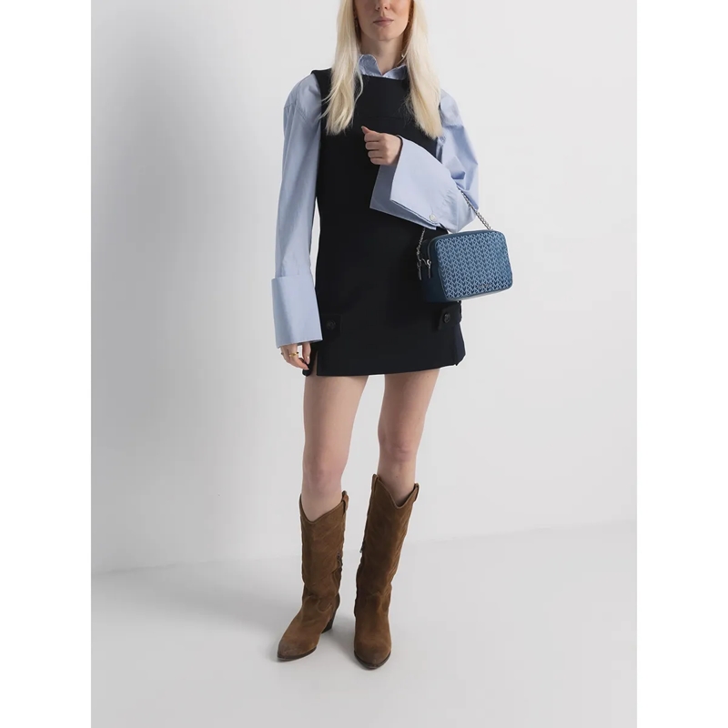 MICHAEL Michael Kors Crossbody Bag Bryant Md Dblzp Chn Camera Xbody River Blue(Image 5)