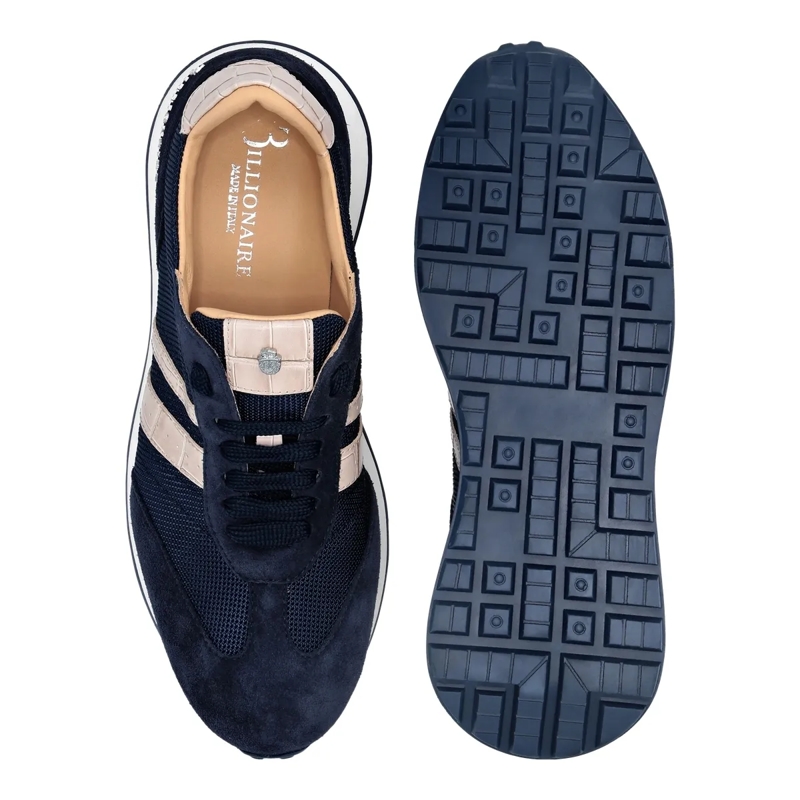 BILLIONAIRE Low-Top-Sneaker Läufer Sneaker Logo dunkel-blau(Image 3)