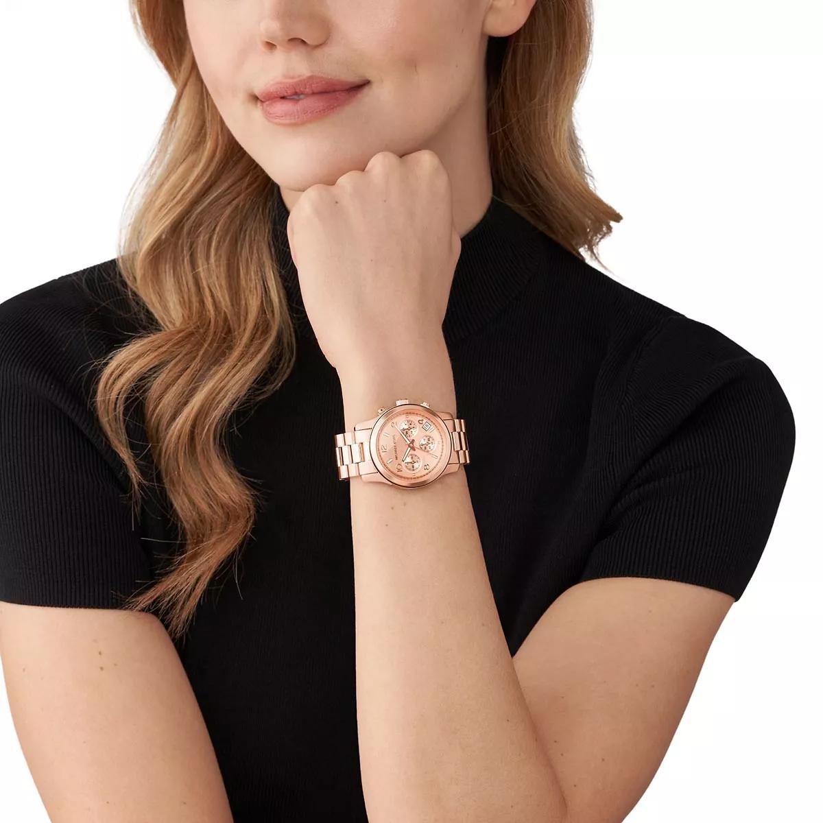 Michael kors sawyer on sale watch rose gold