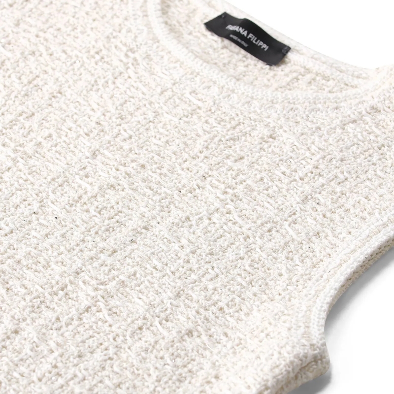 Fabiana Filippi Minikleid Minikleid aus Baumwollmix weiß(Image 4)