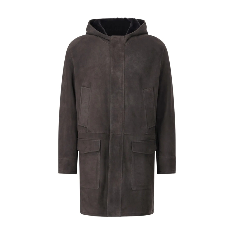 Arma Blazer Mantel Mias aus Veloursleder Dunkelbraun