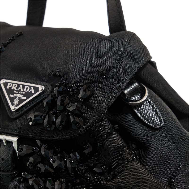Prada Minitasche Nylon Mini Backpack Nero(Image 4)