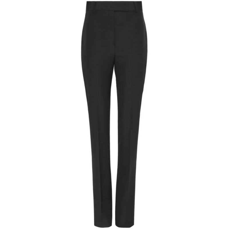 Salvatore Ferragamo  Tailored Virgin Wool Trousers Black