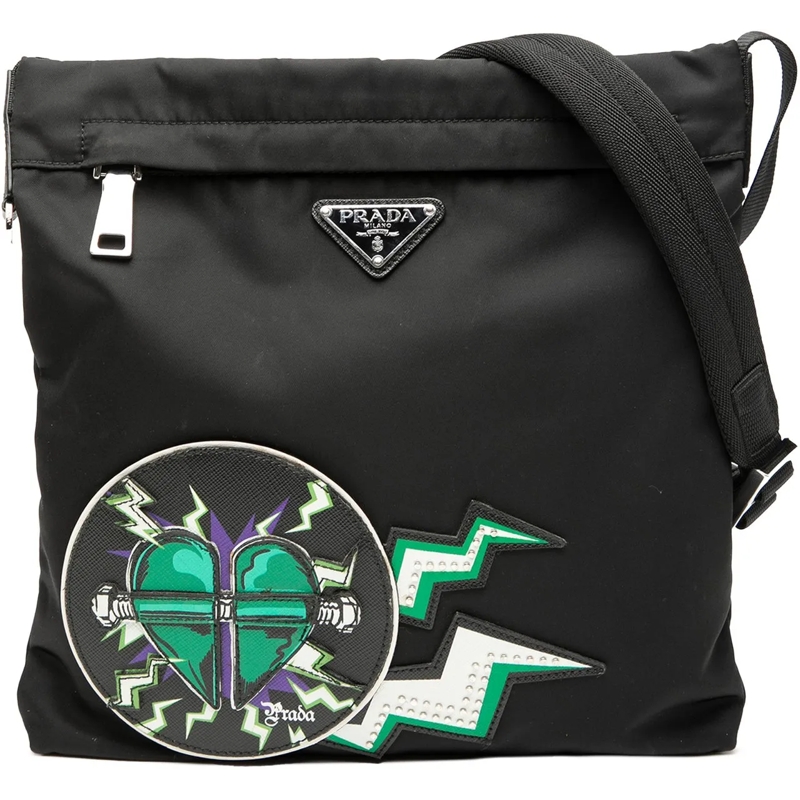 Prada Schultertasche Universal Studios Tessuto Montagna Frankenstein Pr schwarz