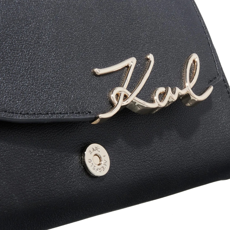 Karl Lagerfeld Wallet On A Chain K/Signature Cb Wallet Gp Black/Gold(Image 9)