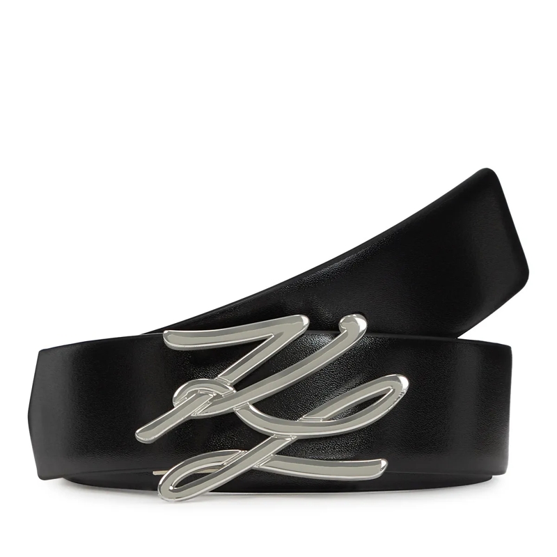 Karl Lagerfeld Gürtel K/AUTOGRAPH WENDEGÜRTEL schwarz