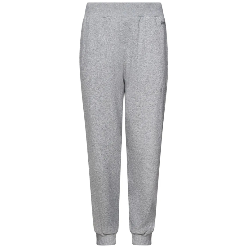 Zegna Jogginghose Melange Grey Cotton Fleece Joggers Grey