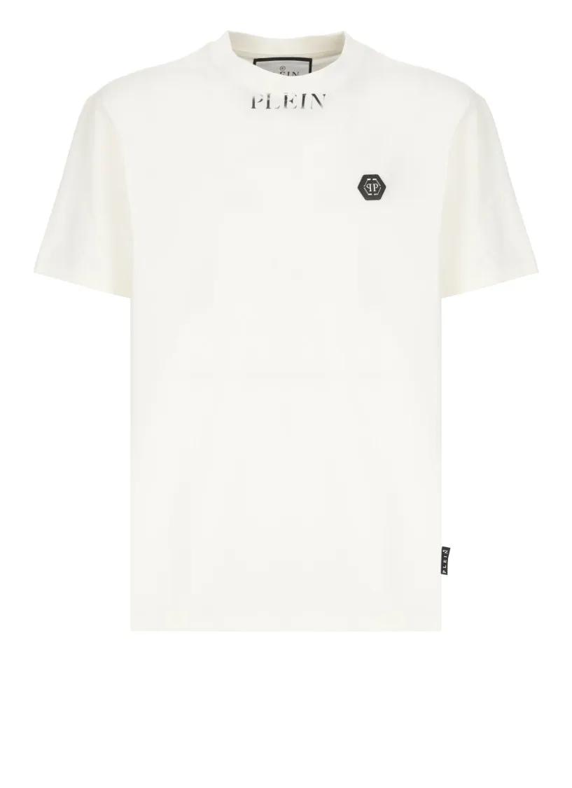 Thumbnail - Philipp Plein - White Cotton T-Shirt - Größe M - weiß