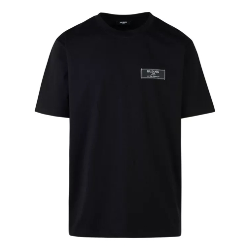 Balmain  Black Cotton T-Shirt Black