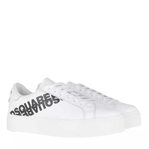 Dsquared2 Flatform Sneakers Metallic White/Black lage-top sneaker