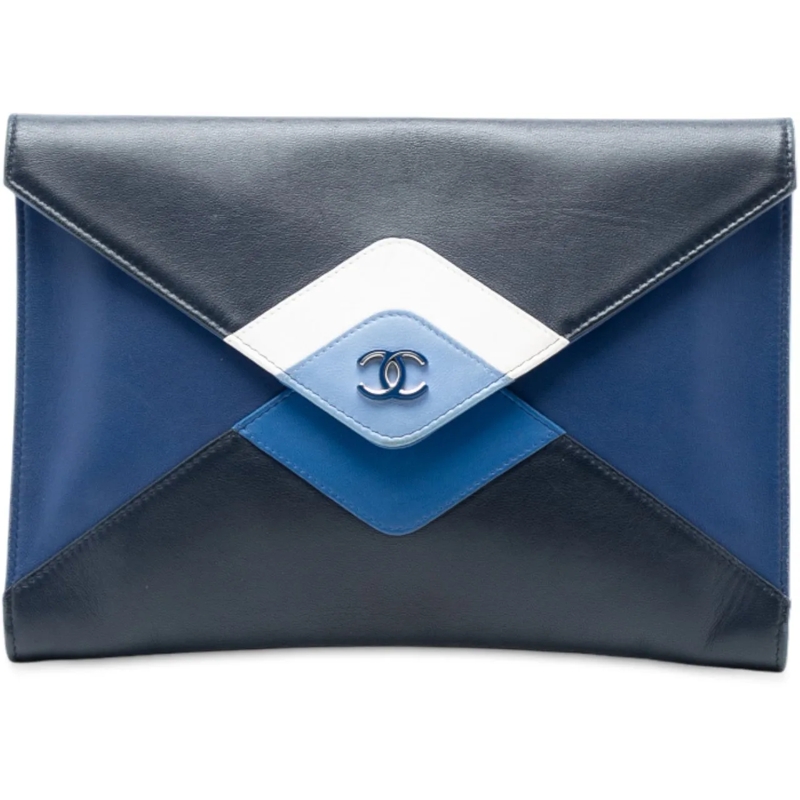 Chanel Clutch Lambskin Cocomail Envelope Clutch schwarz