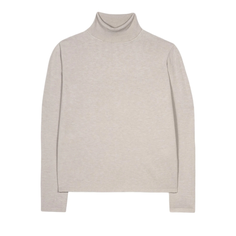 Luisa Cerano Pullover Rollkragen-Pulli aus Woll-Mix oyster
