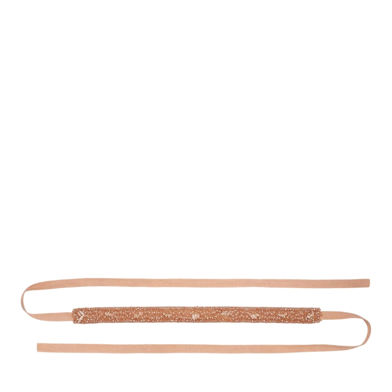 Dorothee Schumacher Gürtel GROSGRAIN EMBROIDERY embroider burnt brown