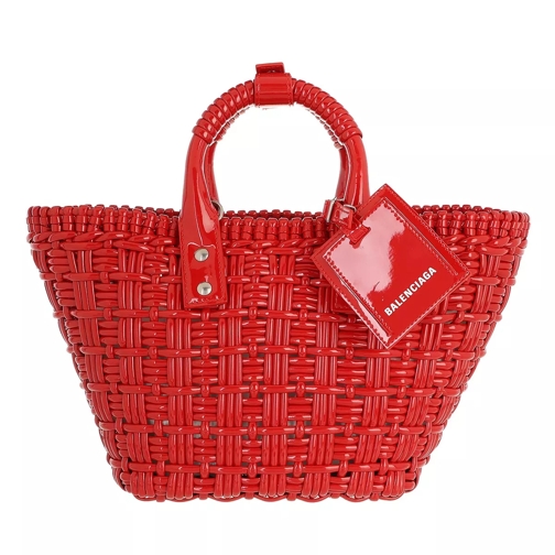 Balenciaga XS Bistro Basket Strap Tote Bag Fire Red Basket Bag