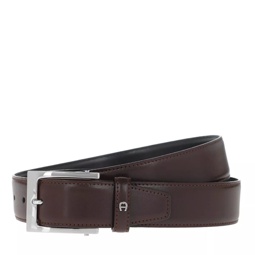 AIGNER Business Leather Belt Ebony Cintura in pelle