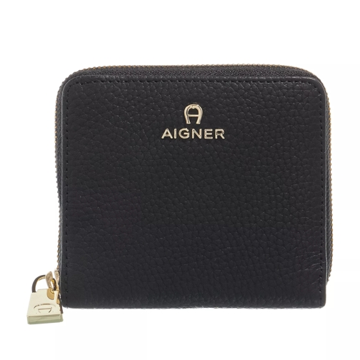 AIGNER Ivy Black Zip-Around Wallet
