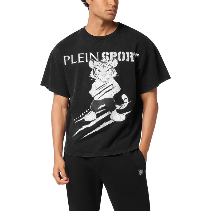 Plein Sport T-Shirt T-Shirt Rundhalsausschnitt Ss Tiger schwarz(Image 3)