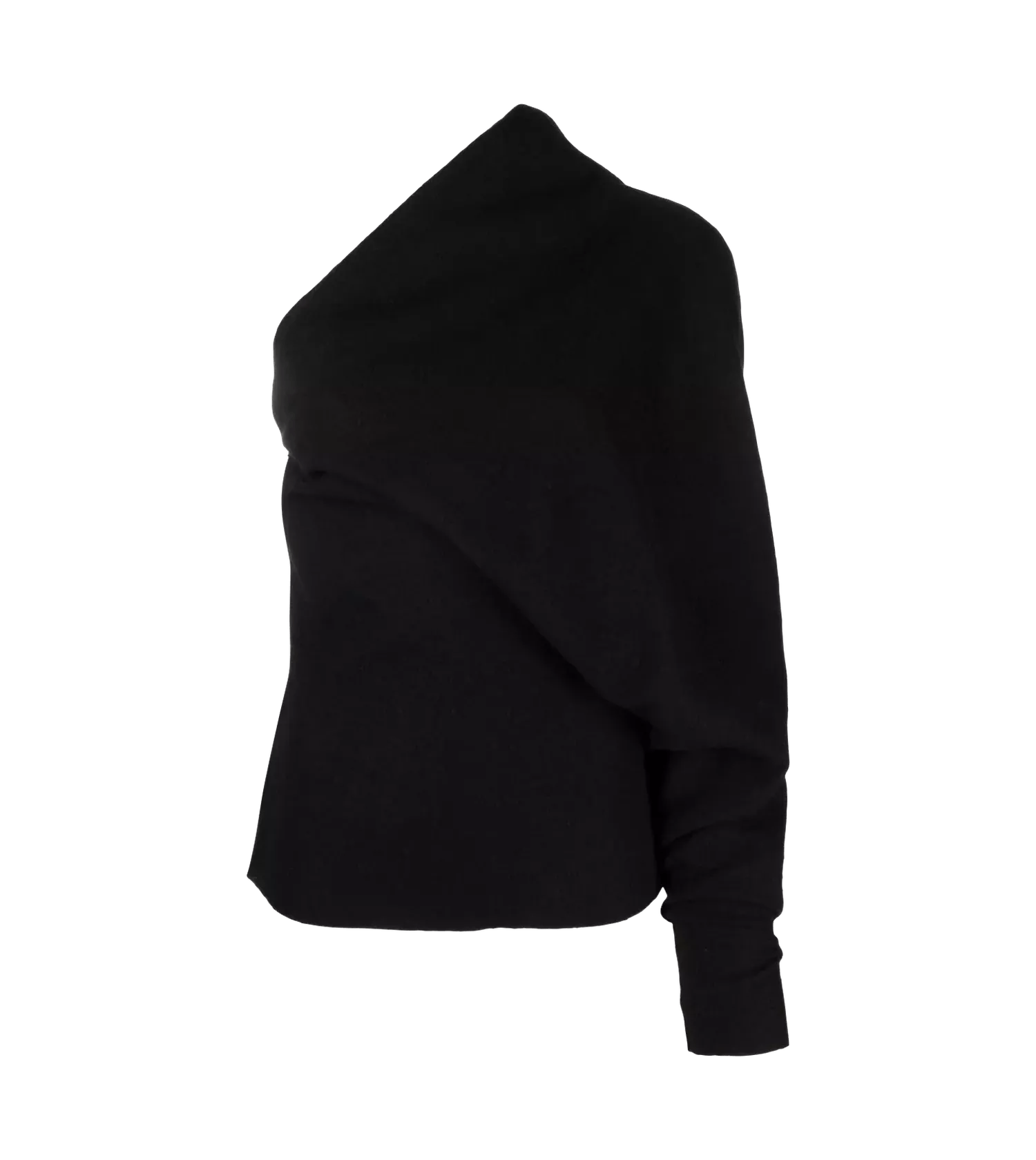 Rick Owens - Langarmshirt mit offener Schulter - Größe 44 - black