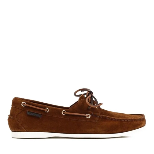 Tom Ford Robin Tobacco Cream Suede Calf Leather Loafers Brown Chaussure bateau