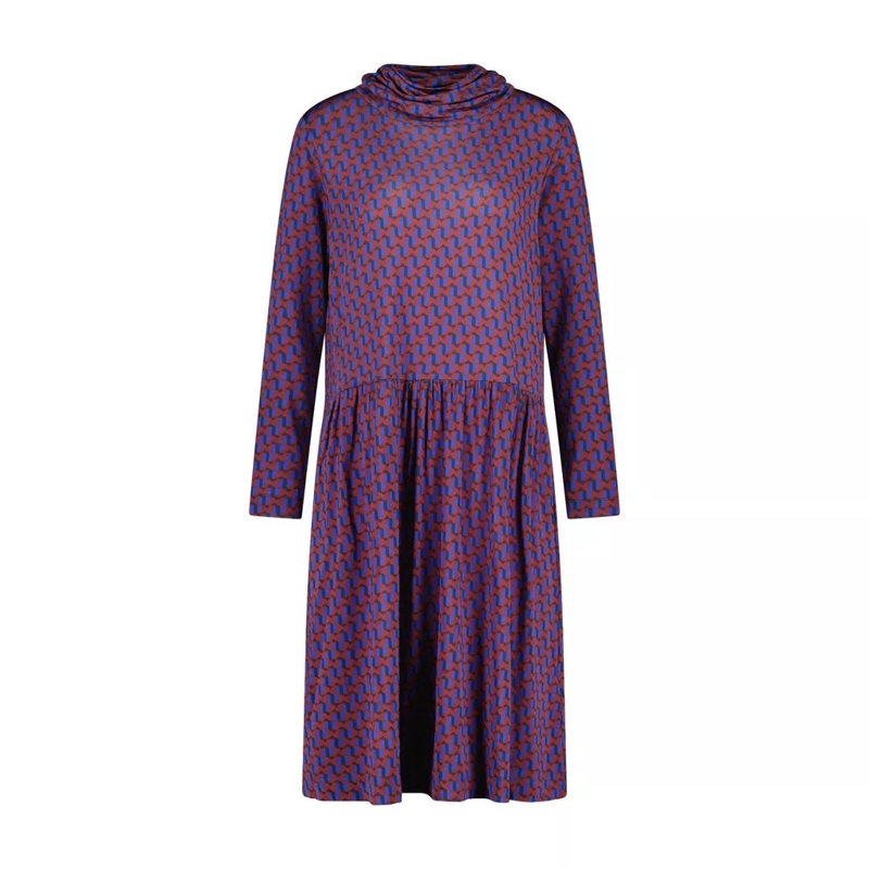 Rosso35 Midikleid Midikleid mit geometrischem Muster Multicolor