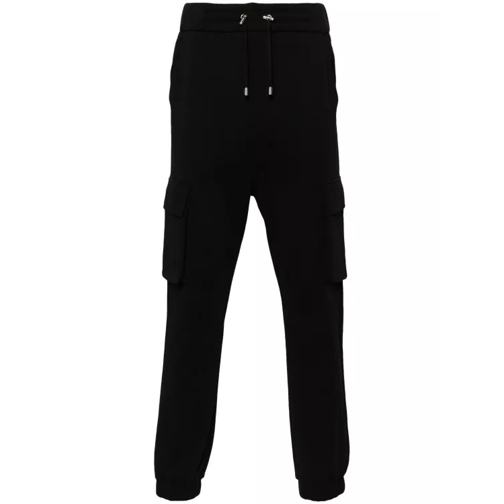 Balmain Black Embossed Logo Pants Black 