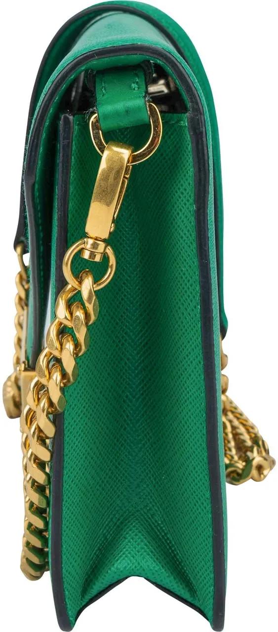Thumbnail - Prada Crossbody Bags - Prada Green Saffiano Leather Big Triangle Crossbod - Gr. unisize - in Grün - für Damen