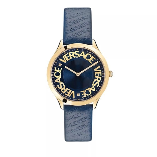 Versace Logo Halo Blue Quarz-Uhr