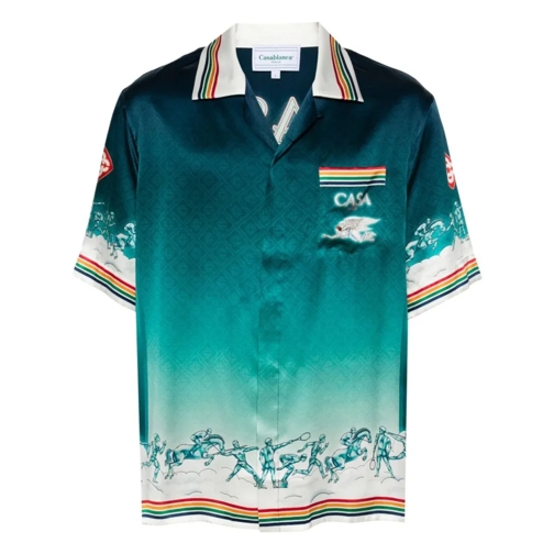 Casablanca La Deesse Du Stade Shirt Green Shirts