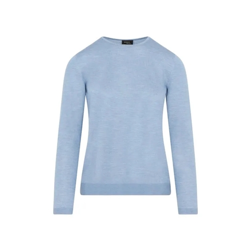 Akris Light Denim Cashmere And Silk Sweater Blue 