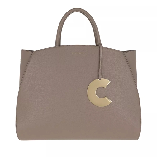 Coccinelle Concrete Handle Bag Large Taupe Tote