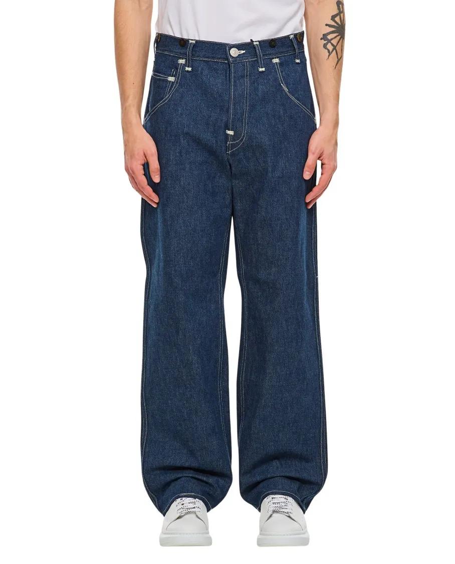 Thumbnail - Junya Watanabe - Blue Denim Wide Leg Jeans - Größe M - blau