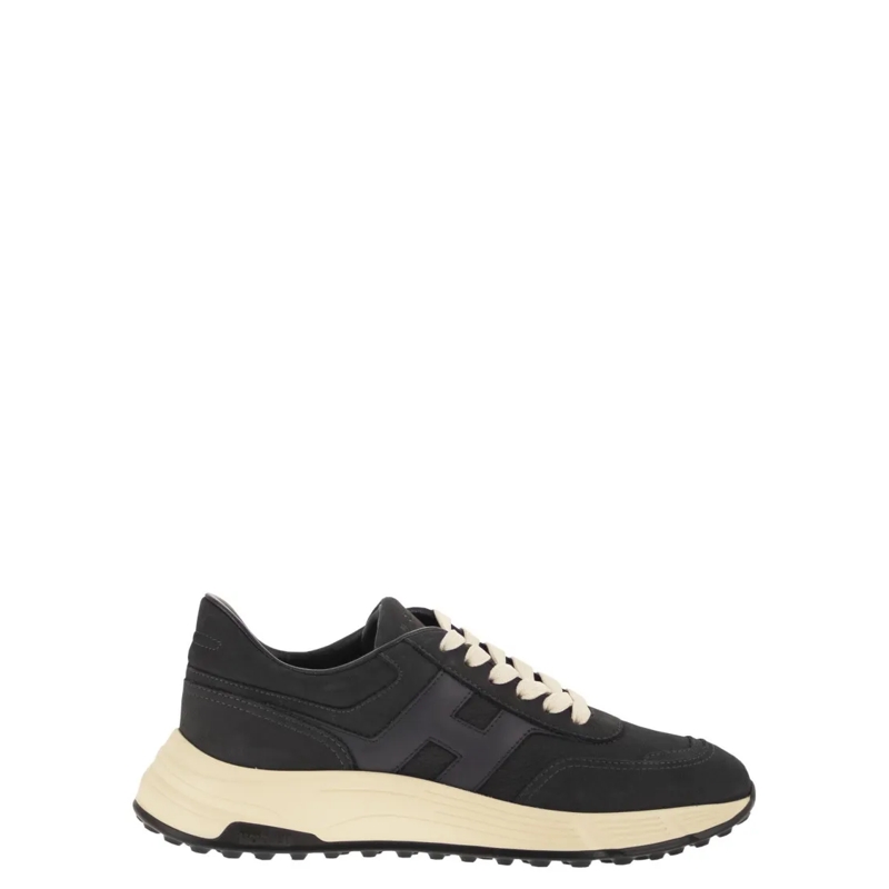 Hogan Lage-top sneaker Fluid Shape Hyperlight Suede Trainers Black